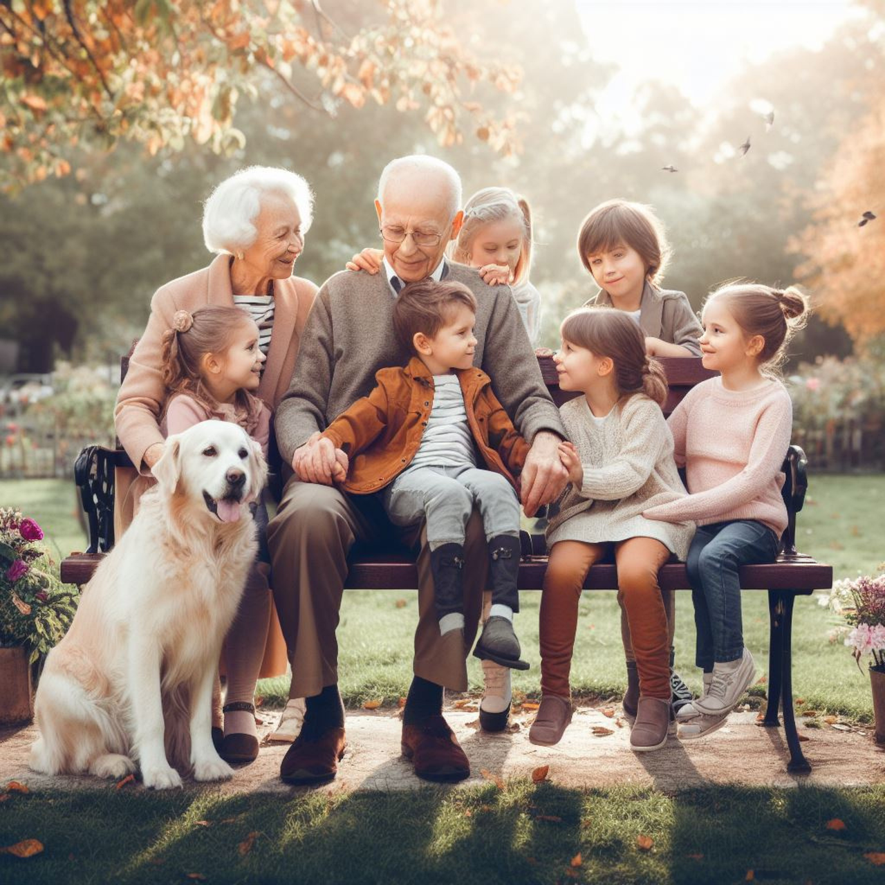 Grand parents avec enfants